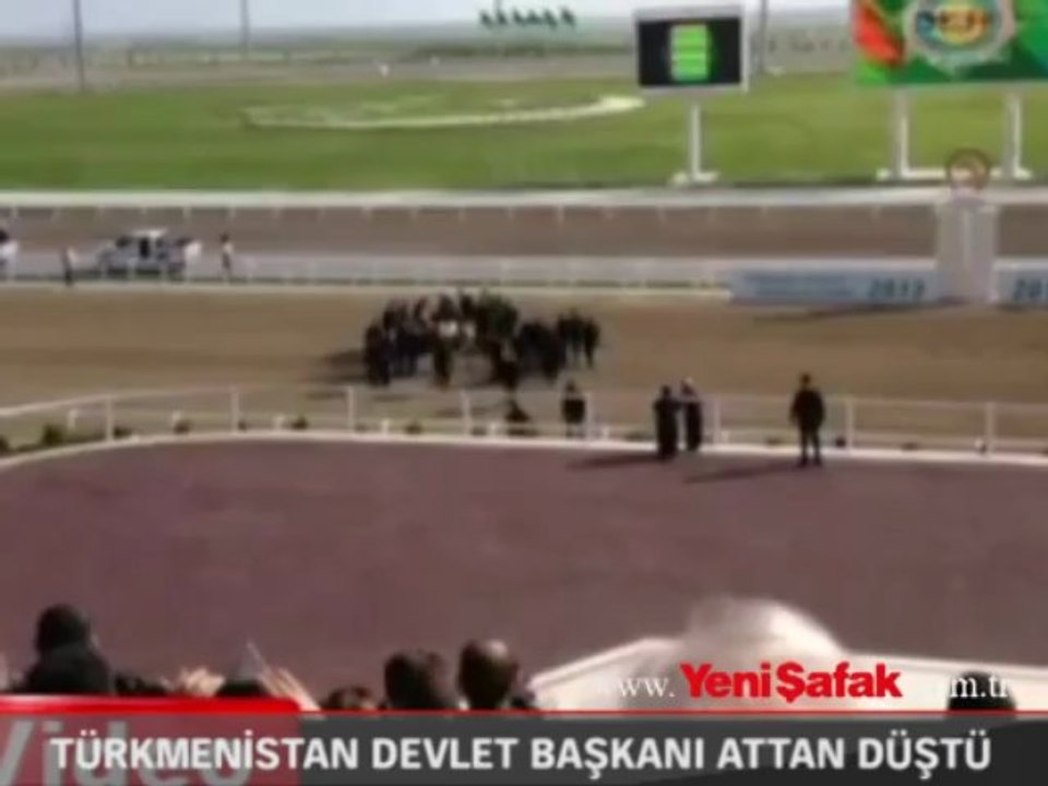 Türkmenistan Devlet Başkanı attan düştü
