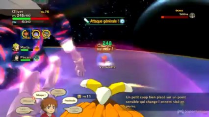 Ni No Kuni : La Vengeance de la Sorcière Céleste - Le combat contre Selena en forme incarnation du  Manna