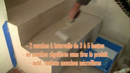 béton cire application escaliers