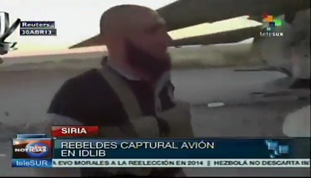 Rebeldes sirios aseguran haber capturado avión
