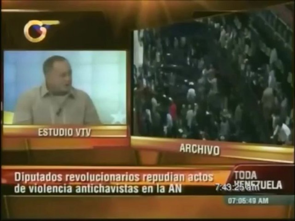 Cabello asegura que violencia en la AN fue por quotun montaje preparado por Julio Borges e Ismael Garcíaquot