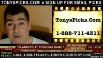 Pittsburgh Penguins versus New York Islanders Pick Prediction NHL Playoff Game 1 Lines Odds Preview 5-1-2013