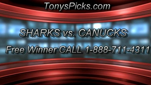 Vancouver Canucks versus San Jose Sharks Pick Prediction NHL Playoff Game 1 Lines Odds Preview 5-1-2013
