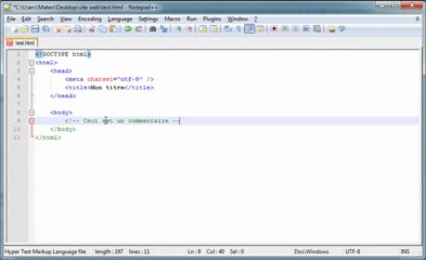 HTML5/CSS3 - Les commentaires