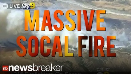 BREAKING: Massive Fire Outside LA Burnes Homes; Spreading