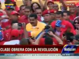 Presidente obrero Nicolás Maduro encabeza marcha de los trabajadores