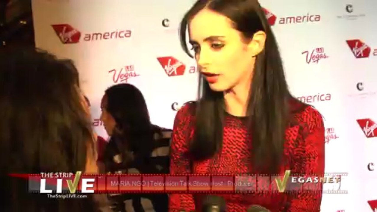 Krysten Ritter & Sir Richard Branson Celebrate Virgin America in Las Vegas