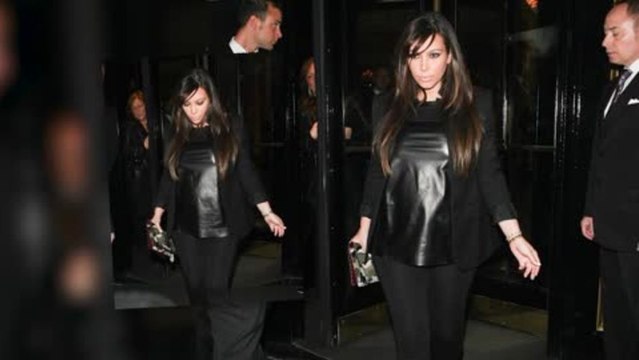 Kim Kardashian Dresses Her Baby Bump in Leather For Beyonce Concert