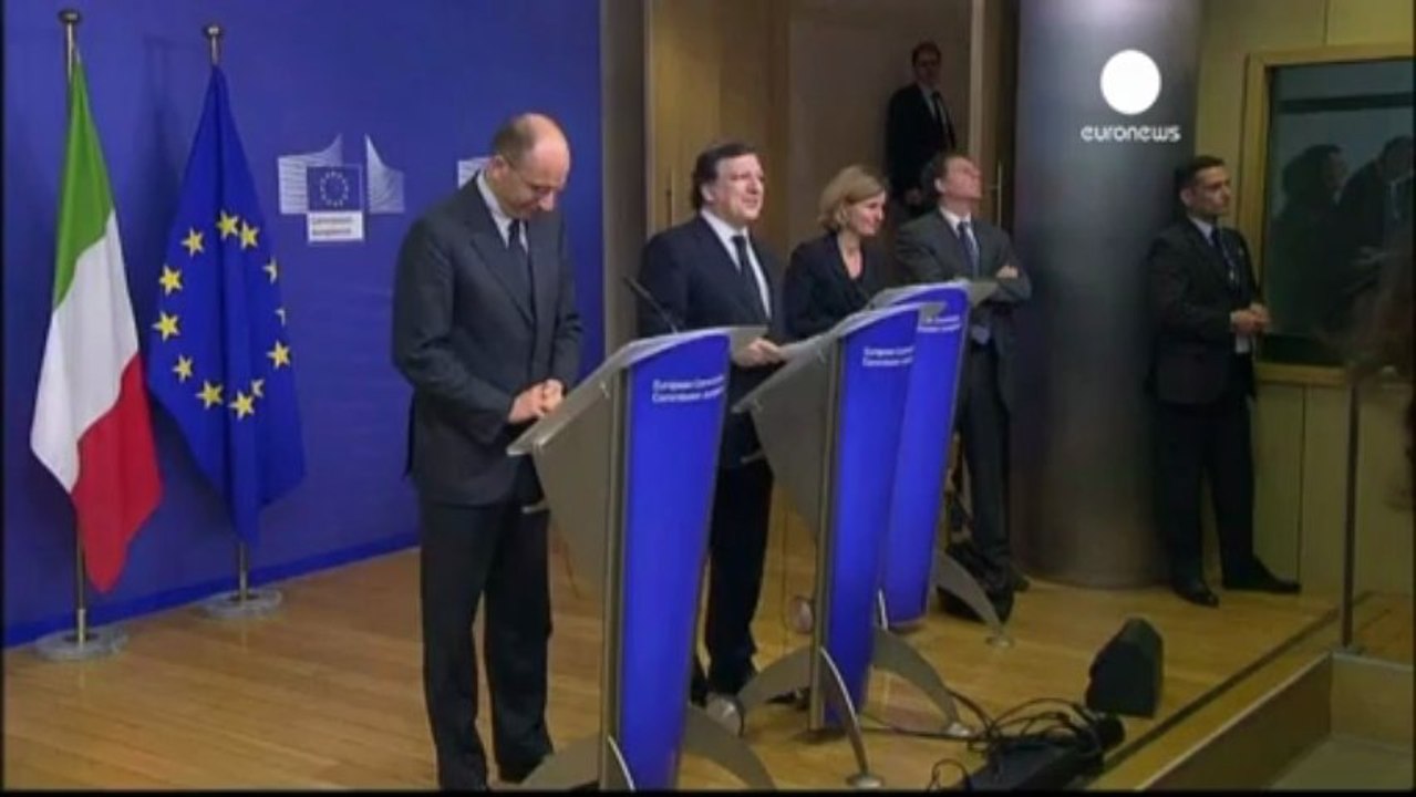 Italian PM Letta calls for growth policy in Brussels