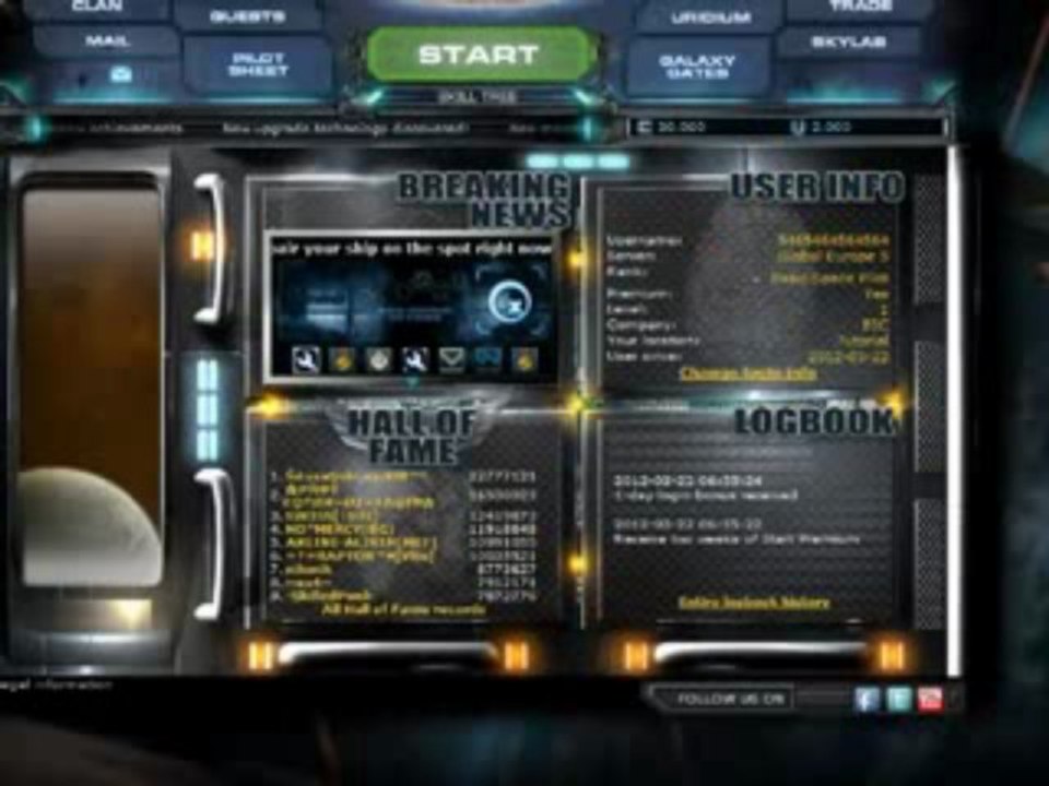 [Legit] Dark Orbit Uridium and Credit Hack new patch May 2013