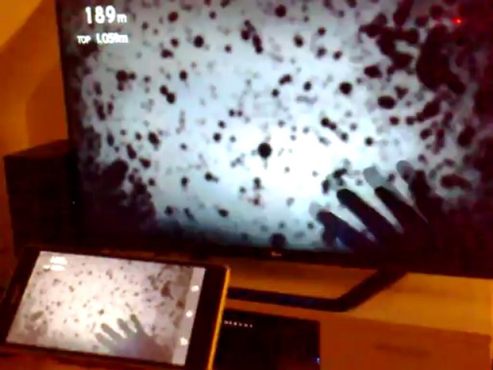 demo  miracast lg 55lm660s und netgear ptv3000 via sony xperia Z