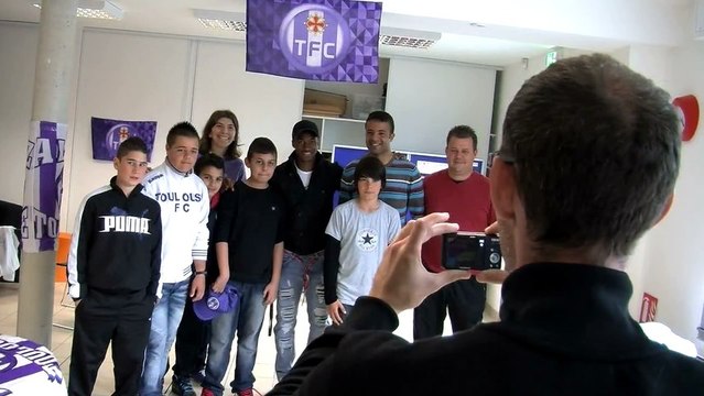 Yannick Djalo en visite chez les JCS de Muret