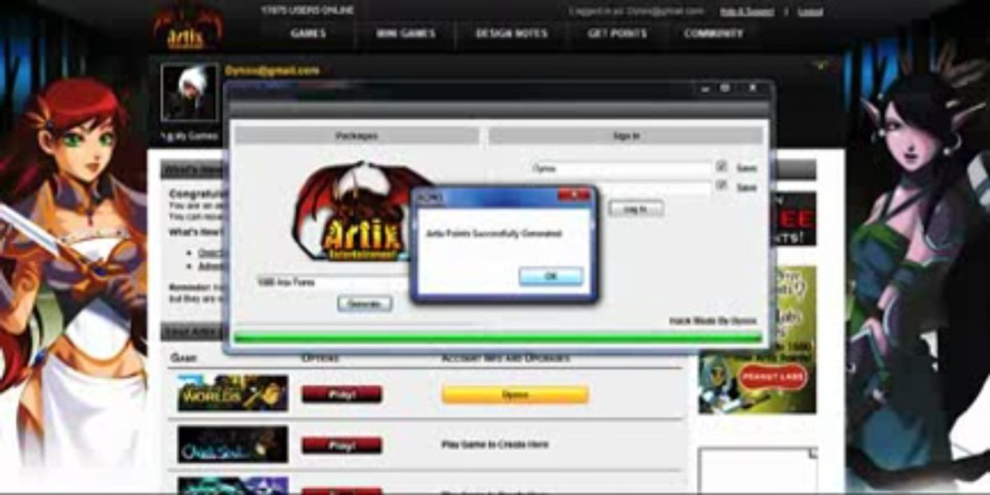 Artix and Battleon Games Points Generator Hack & Pirater & FREE Download