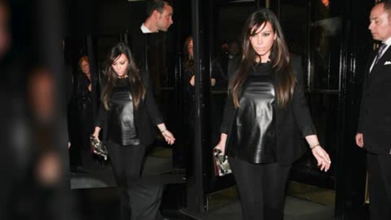 Kim kardashian in leder