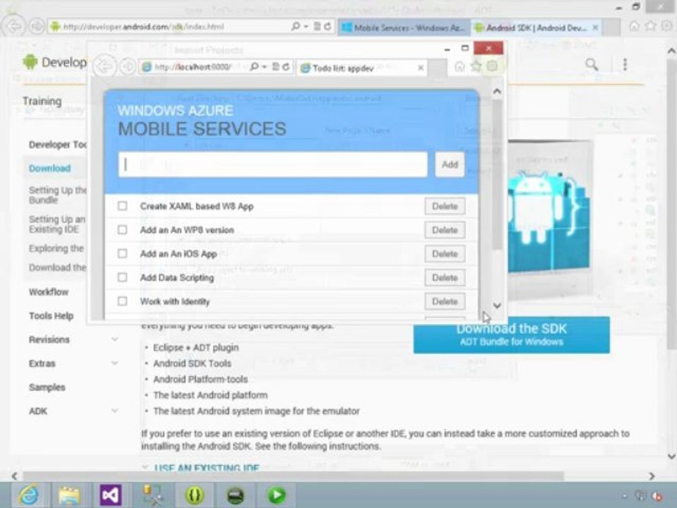 Trailer for Windows Azure 2012 tutorial: Mobile Service and ACS