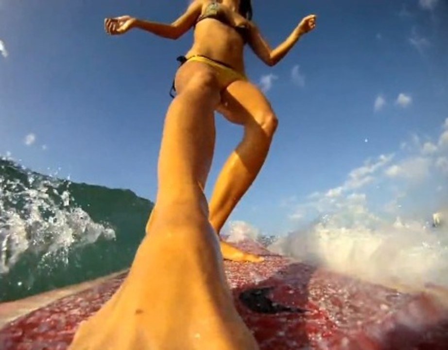 GoPro HD - Hawaiian Longboarding with Daize Girl - 2010