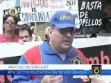 Trabajadores de Aragua manifiestan inconformidad con el salario y exigen respeto en organismos públicos
