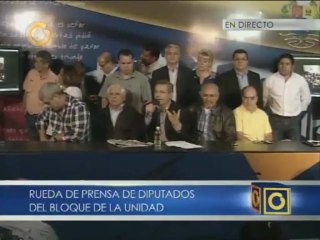 Bloque parlamentario de la Unidad: Nadie nos va a llamar criminales por exigir que se cumpla la ley