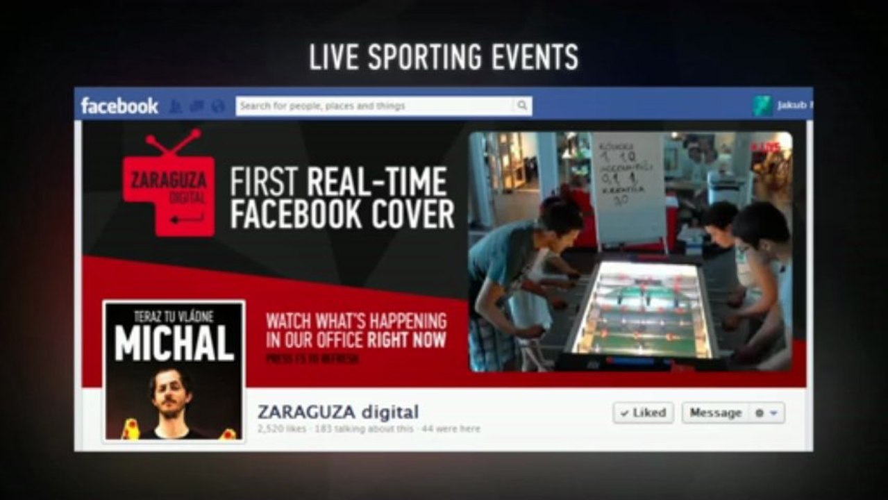 First Real-time Facebook Cover