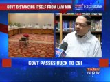 Government distancing itself from Law Minister Ashwani Kumar
