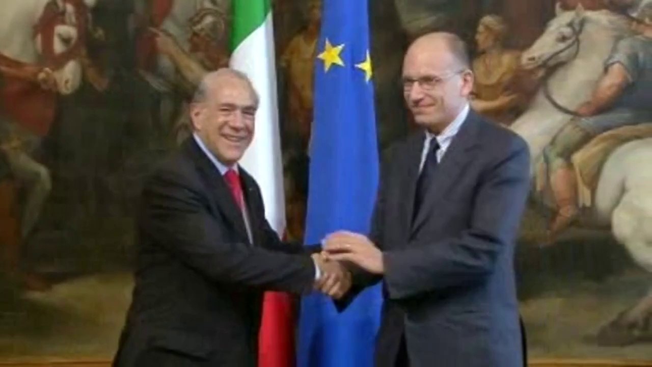 Roma - Incontro Letta - Gurria. Conferenza stampa (02.05.13)