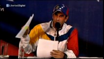 Capriles impugna las últimas elecciones en Venezuela