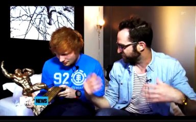 Ed Sheeran On Musical March Madness Trophy