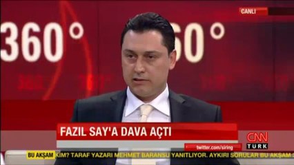 Fazıl Say'ı mahkum ettiren Ali Emre Bukağılı Şirin Payzın'ın sunduğu 360 Derece'ye konuştu