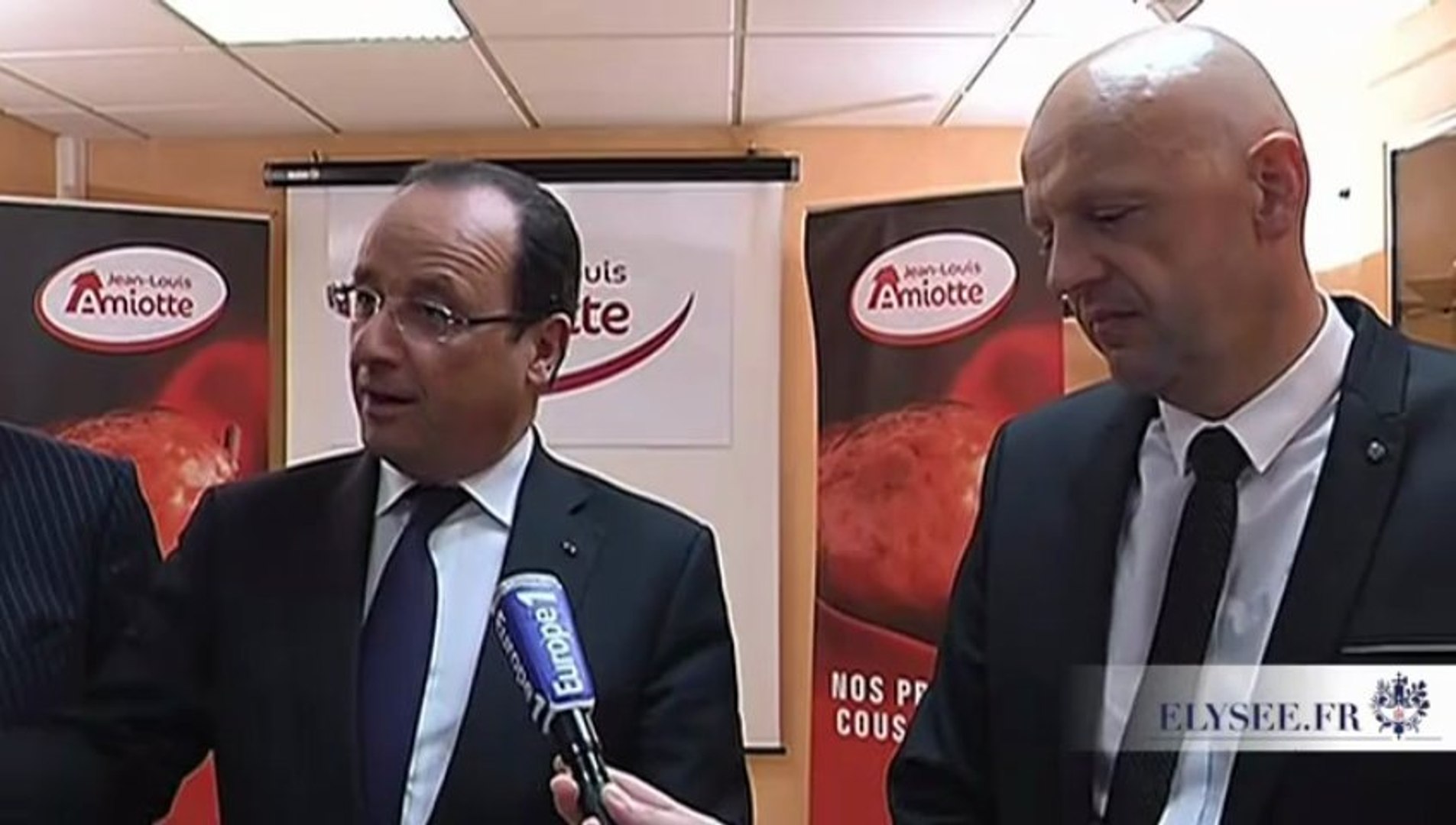 Allocution du président lors de la visite de l'entreprise Jean-Louis Amiotte  à Avoudrey - Vidéo Dailymotion
