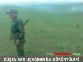 Düşen ABD uçağının ilk görüntüleri