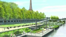 Visite du Maire de Paris sur les Berges de Seine