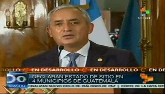Declaran estado de sitio en cuatro municipios de Guatemala
