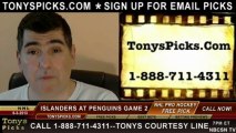 Pittsburgh Penguins versus New York Islanders Pick Prediction NHL Playoff Game 2 Lines Odds Preview 5-3-2013