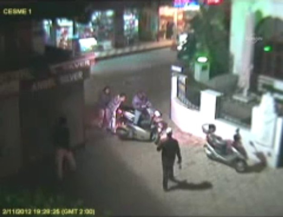 Marmaris'teki kaza anları mobese kameralarına yansıdı