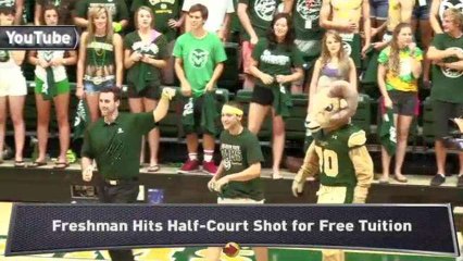 Student Nets Half-Court Shot for Tuition