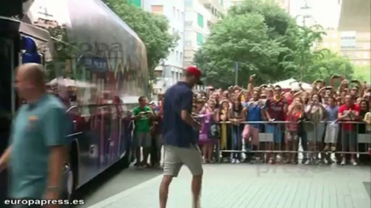 Barça y Atleti, concentrados antes del partido