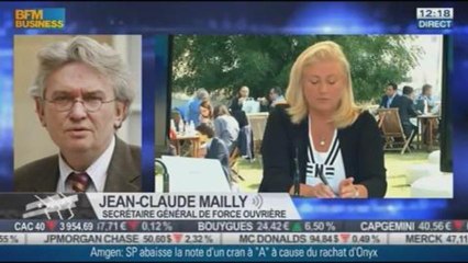 Jean-Claude Mailly et Yves Dubief, dans L'Invité de BFM Business - 28/08 1/5