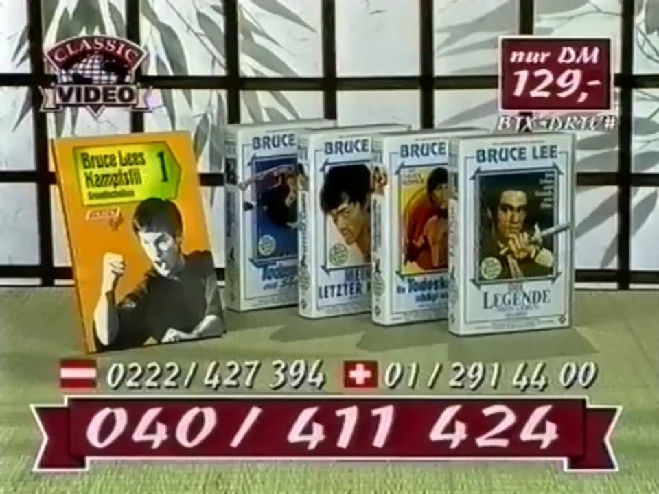 Bruce Lee VHS Werbung 09-1994 Kabelkanal