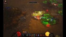 Diablo 3 Patch 1.08 Barbarian Hammer of the Ancients build in MP-10 key run.