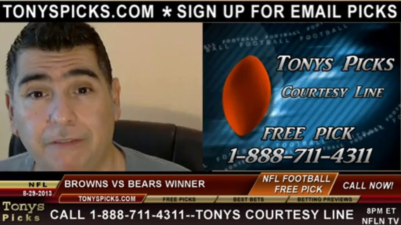 Chicago Bears vs. Cleveland Browns Pick Prediction NFL Pro Football Odds Preview 8-29-2013