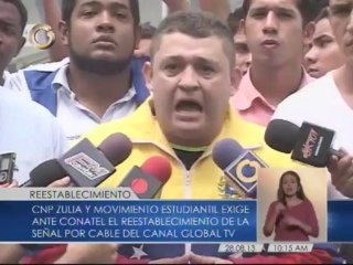 CNP Zulia exige respuesta de Conatel ante la salida de Global TV