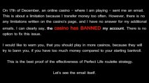 Roulette strategy is banned from casino