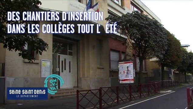 Visite des chantiers d'été au collège Marais-de-Villier à Montreuil le 27 août 2013.