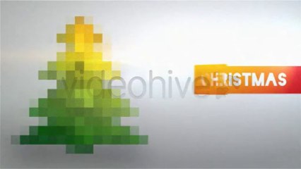 Flipping Pixel Christmas Video Greeting Card - After Effects Template