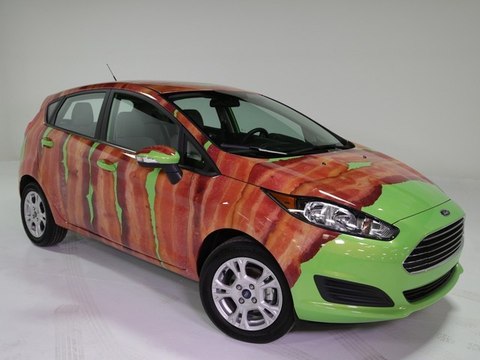 Une Ford Fiesta au lard fumé pour le Bacon Day