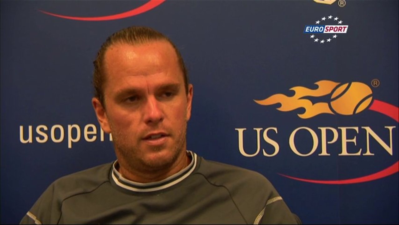 Xavier Malisse après sa défaite au 1er tour de l'US Open face à Seppi (Images Eurosport)
