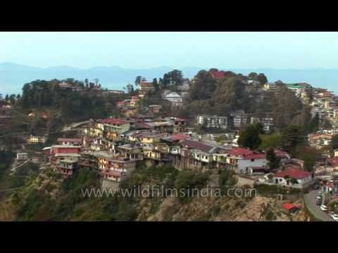Over-crowded hills around Mussoorie