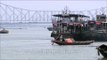 View of Howrah Bridge from the ghats of river Hooghly