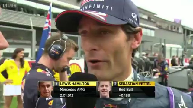 BBC F1: Mark Webber Grid interview (2013 Belgian Grand Prix)