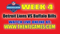 Watch Detroit Lions vs Buffalo Bills Preseason Game Online